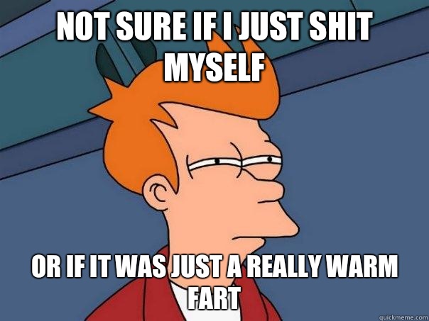 Not sure if I just shit myself Or if it was just a really wa - Futurama Fry