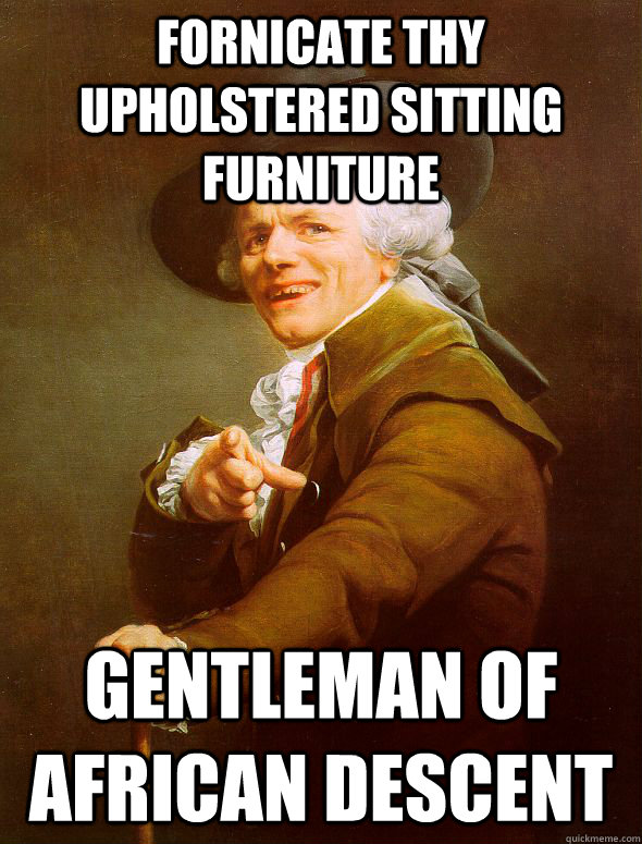 fornicate thy upholstered sitting furniture gentleman of afr - Joseph Ducreux
