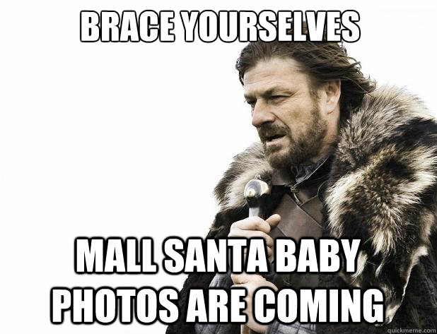 brace yourselves mall santa baby photos are coming - Brace Yourself