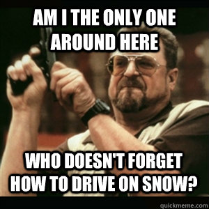 am i the only one around here who doesnt forget how to driv - AM I THE ONLY ONE AROUND HERE