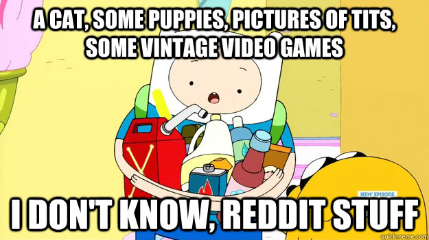 a cat some puppies pictures of tits some vintage video ga -
