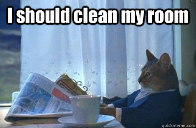 i should clean my room - I should buy a bike