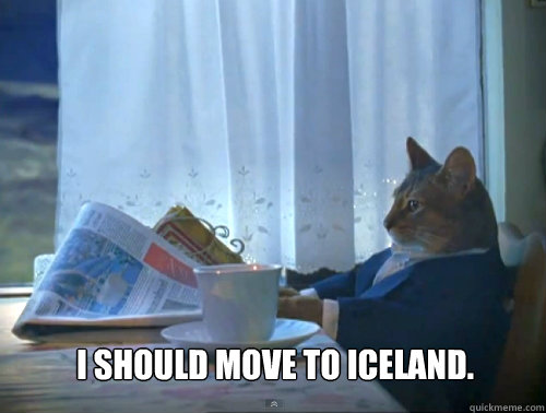 i should move to iceland - The One Percent Cat