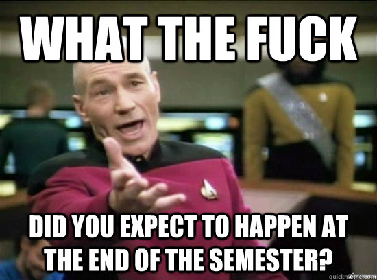 what the fuck did you expect to happen at the end of the sem - Annoyed Picard HD