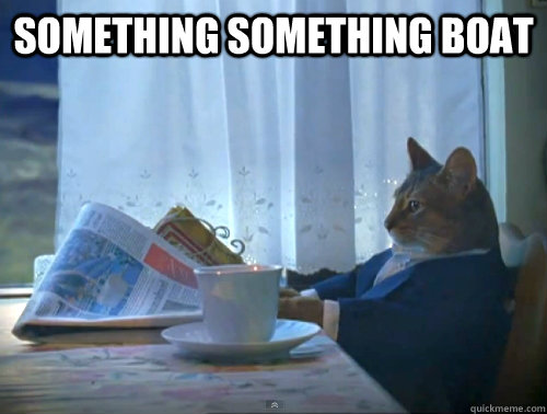 something something boat - 1 Cat