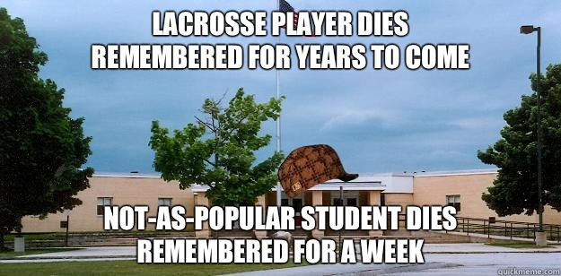 LACROSSE PLAYER DIES REMEMBERED FOR YEARS TO COME NOTASPOPUL - Scumbag School