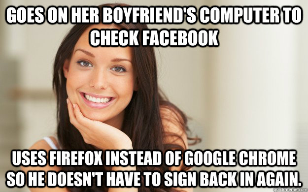 goes on her boyfriends computer to check facebook uses fire - Good Girl Gina