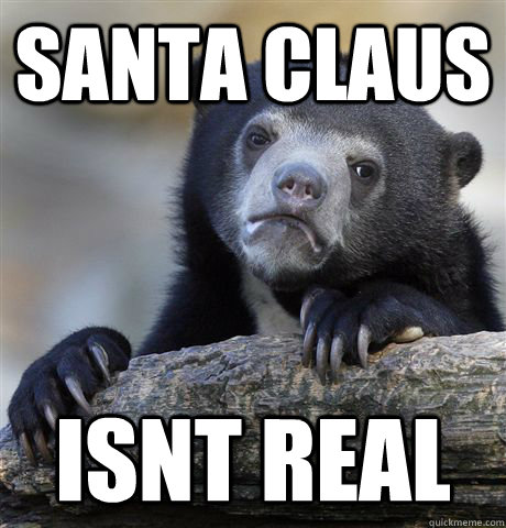 santa claus isnt real - Confession Bear