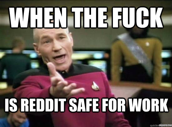 when the fuck is reddit safe for work - Annoyed Picard HD