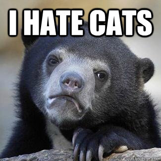 i hate cats -