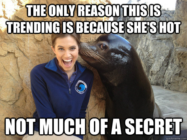 the only reason this is trending is because shes hot not mu - Crazy Secret