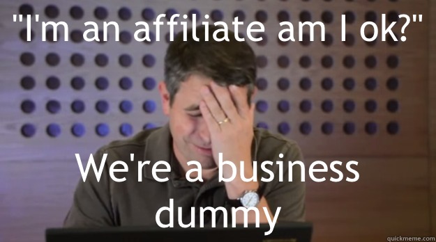 Im an affiliate am I ok Were a business dummy - Facepalm Matt Cutts