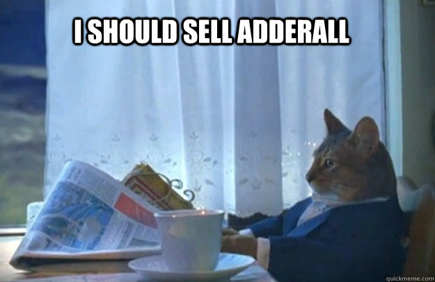 i should sell adderall - Sophisticated Cat