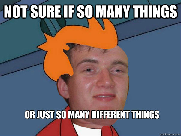 not sure if so many things or just so many different things - 10 fry