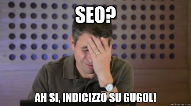 seo ah si indicizzo su gugol - Facepalm Matt Cutts