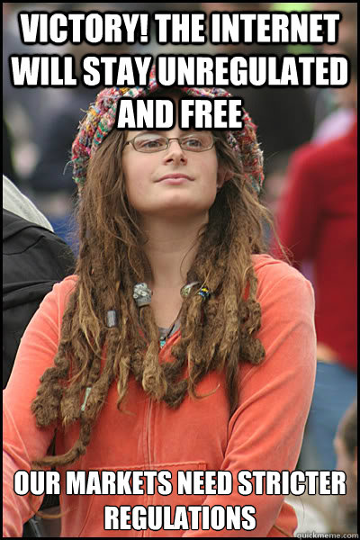 victory the internet will stay unregulated and free our mar - College Liberal