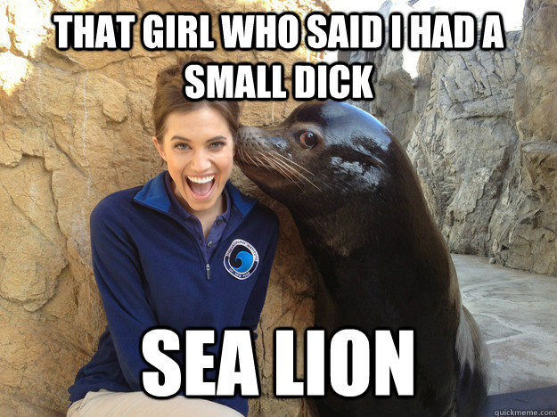 that girl who said i had a small dick sea lion - Crazy Secret
