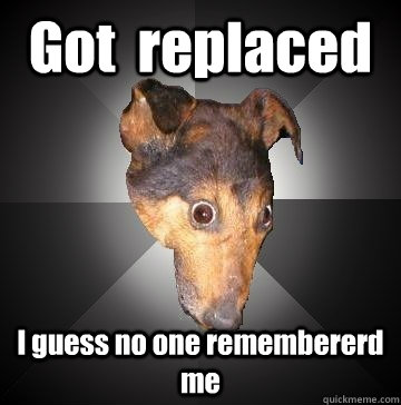 got replaced i guess no one remembererd me - Depression Dog