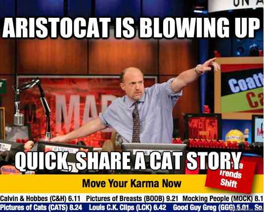 aristocat is blowing up quick share a cat story - Mad Karma with Jim Cramer