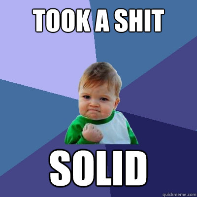 took a shit solid - Success Kid