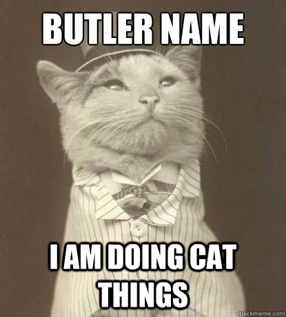 butler name i am doing cat things - Aristocat