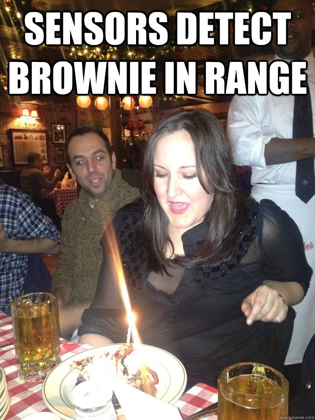 sensors detect brownie in range - Laser Eyes
