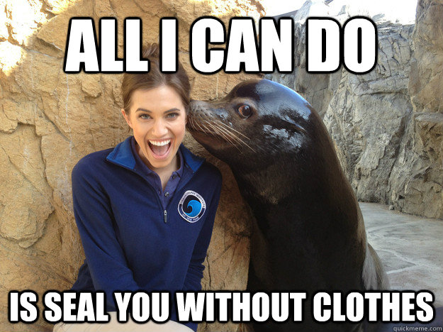 all i can do is seal you without clothes - Crazy Secret