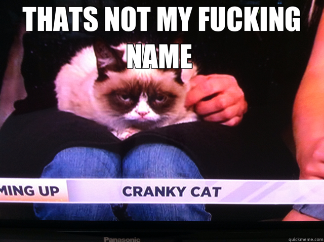 THATS NOT MY FUCKING NAME - Grumpy can on the news