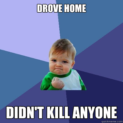 drove home didnt kill anyone - Success Kid