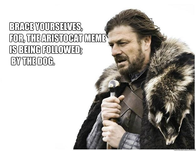 brace yourselves for the aristocat meme is being followed - Imminent Ned