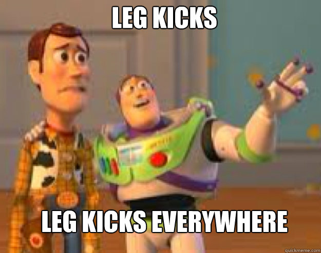 leg kicks leg kicks everywhere - Woody and Buzz everywhere