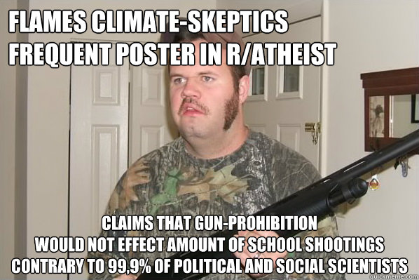 flames climateskeptics frequent poster in ratheist claims - Merica