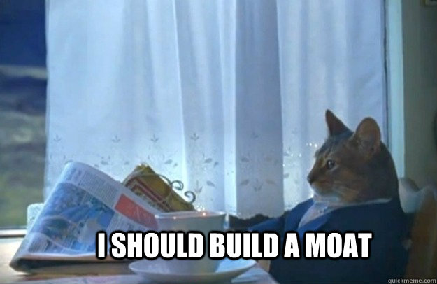 i should build a moat - Sophisticated Cat
