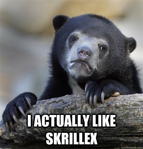 i actually like skrillex - Confession Bear