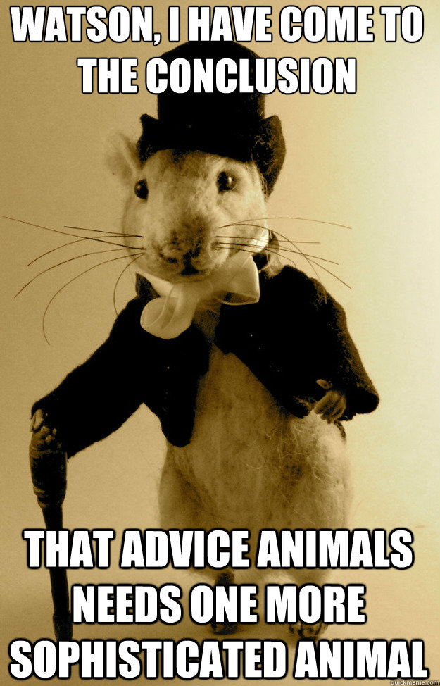 watson i have come to the conclusion that advice animals ne - Sherlocke Shrew