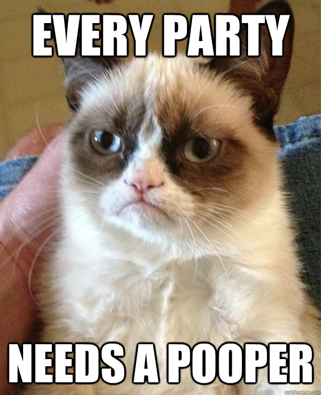 every party needs a pooper - Grumpy Cat