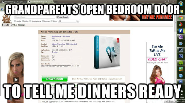 grandparents open bedroom door to tell me dinners ready - Awkward Dinner