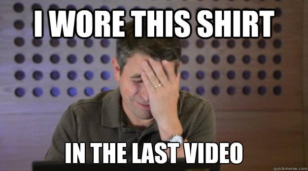 i wore this shirt in the last video - Facepalm Matt Cutts
