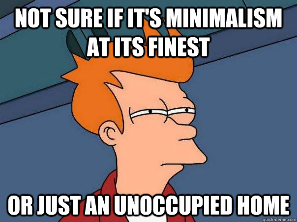 not sure if its minimalism at its finest or just an unoccup - Futurama Fry