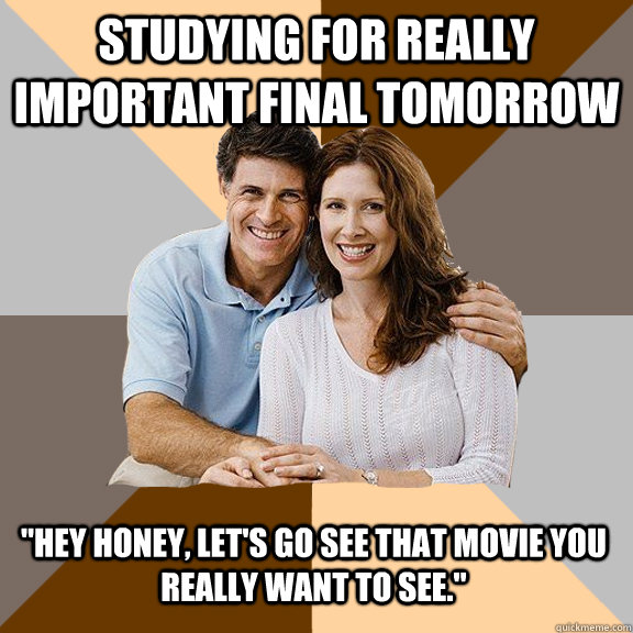 studying for really important final tomorrow hey honey let - Scumbag Parents