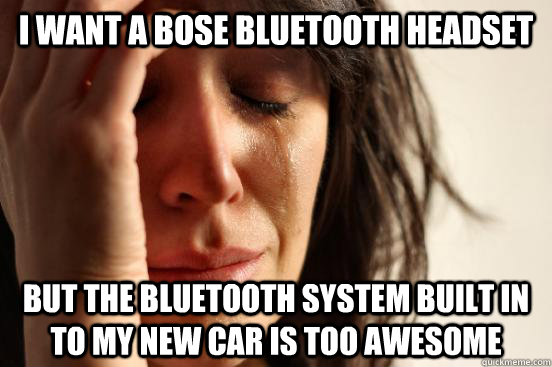 i want a bose bluetooth headset but the bluetooth system bui - First World Problems