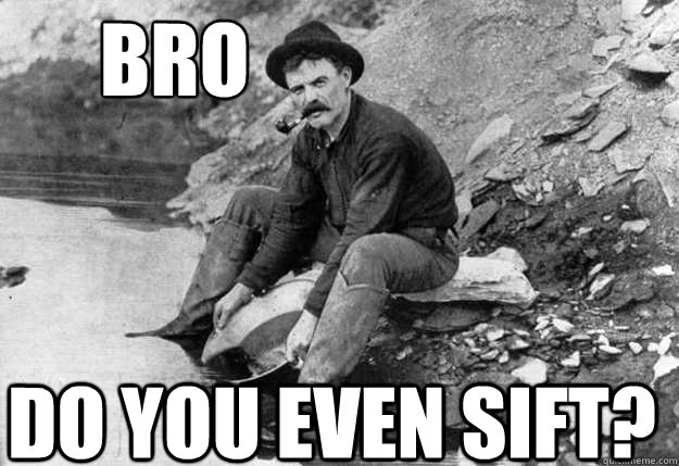 bro do you even sift - gold