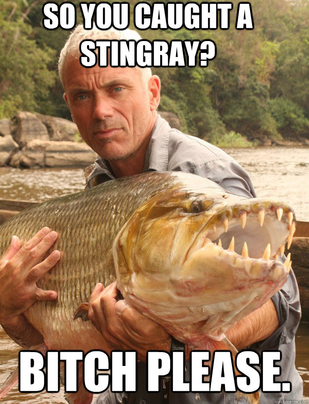 so you caught a stingray bitch please - Badass Jeremy Wade