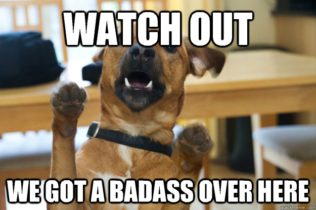watch out we got a badass over here -