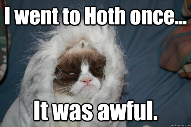 i went to hoth once it was awful - grumpy cat hoth
