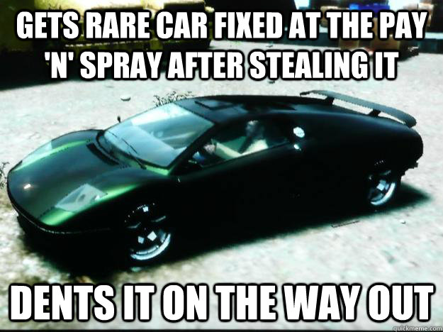 gets rare car fixed at the pay n spray after stealing it d - Scumbag GTA IV