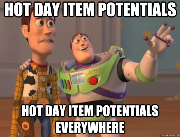 hot day item potentials hot day item potentials everywhere - Toy Story