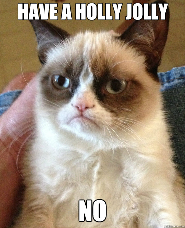 have a holly jolly no - Grumpy Cat