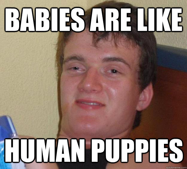 babies are like human puppies - 10 Guy