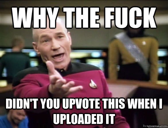 why the fuck didnt you upvote this when i uploaded it - Annoyed Picard HD